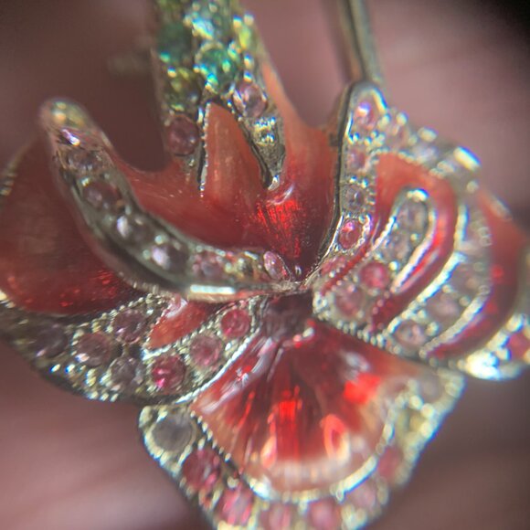 Monet Orchid Brooch - Picture 2 of 6